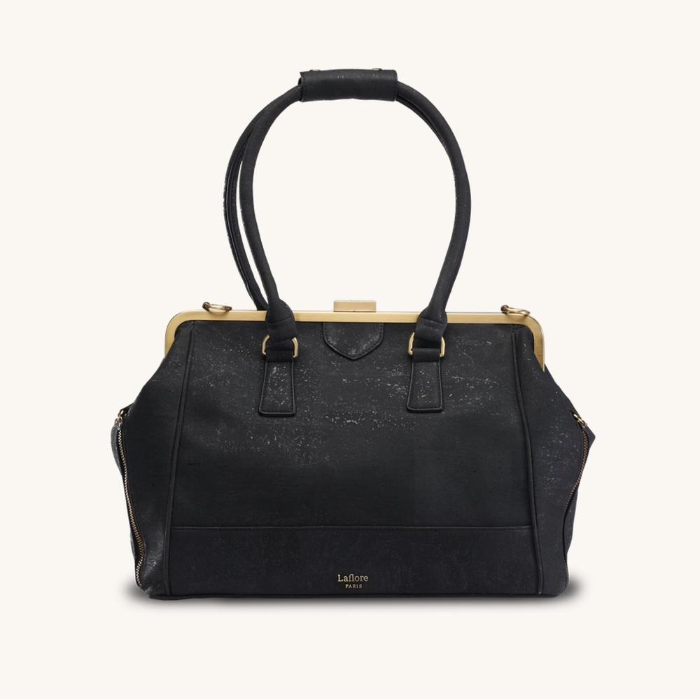 Laflore Paris doquintin bag with bamboo handles